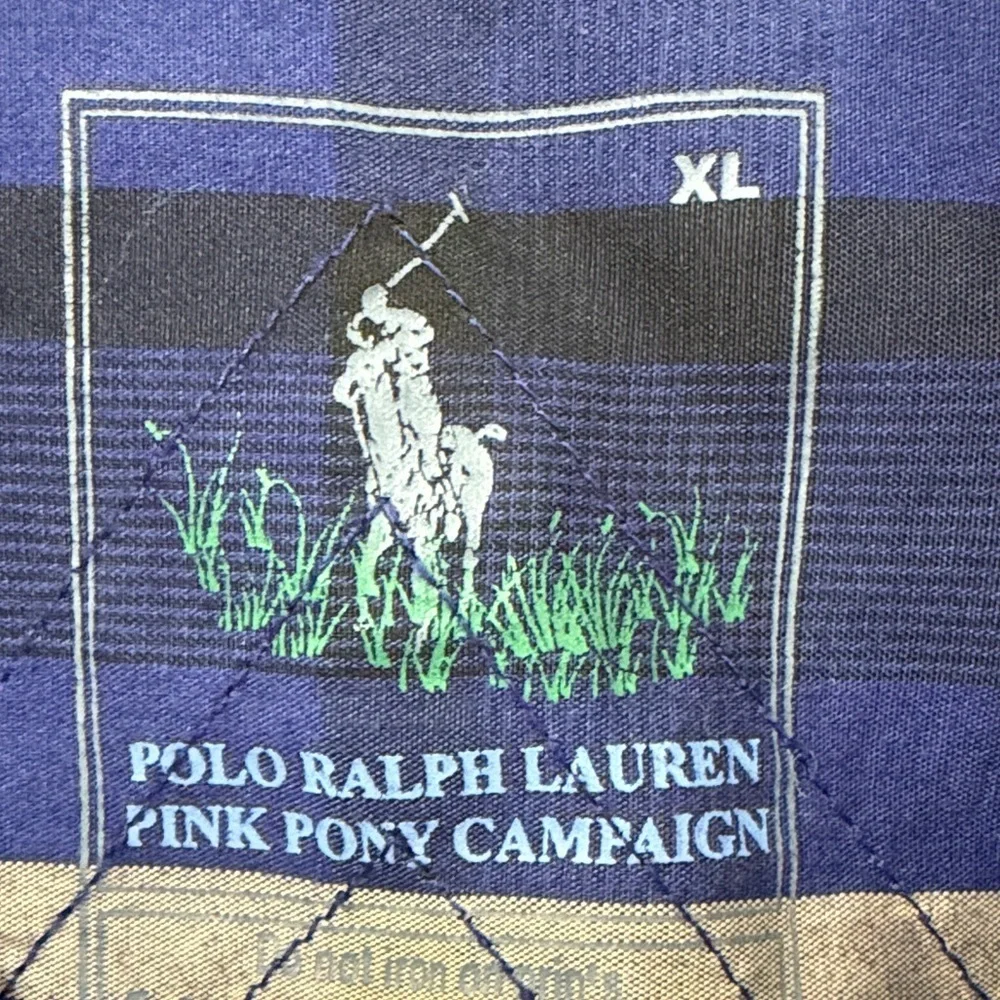 EUC Polo Ralph Lauren Navy and Beige Plaid Shirt